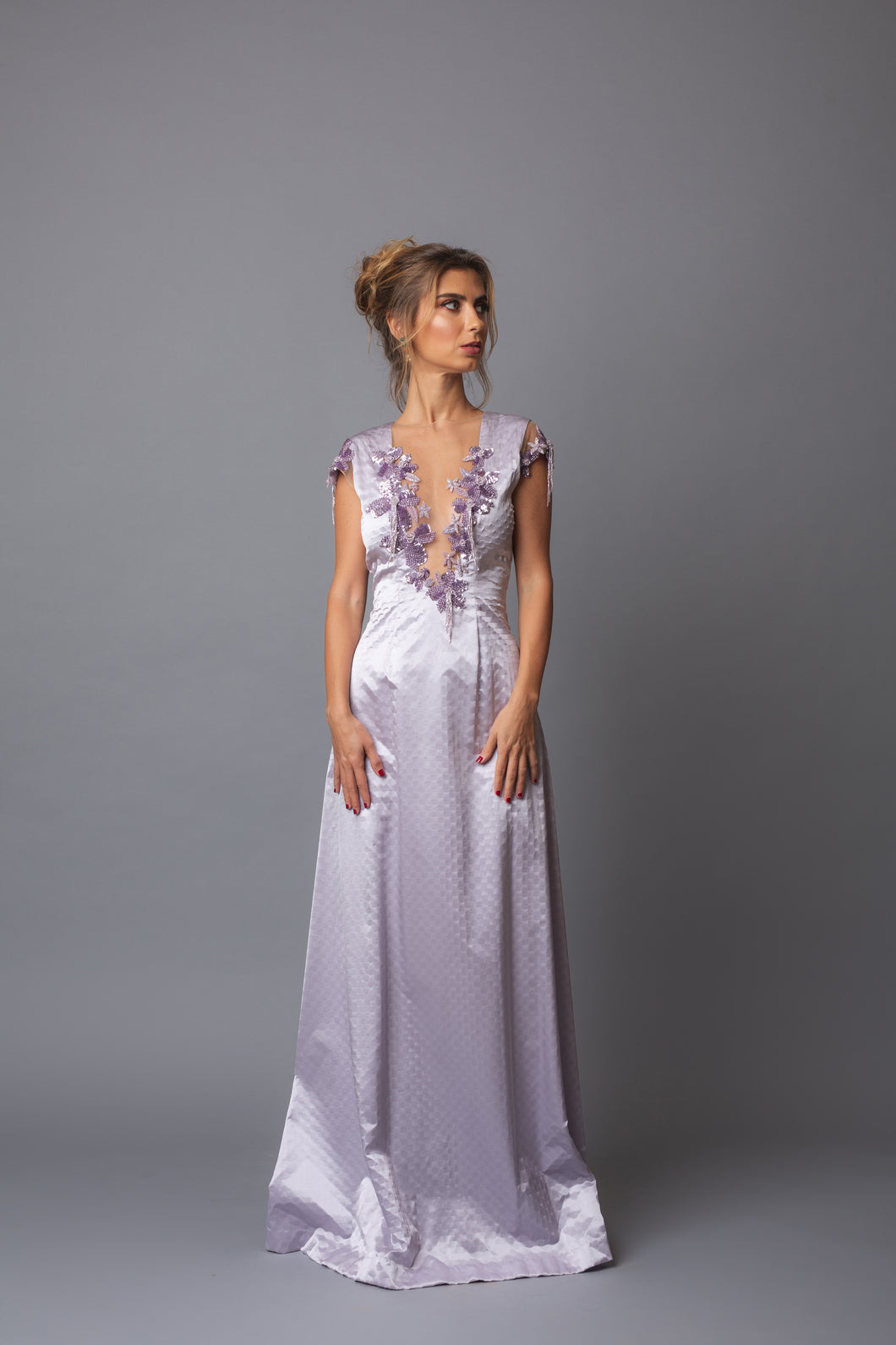 Lavender Beaded Gown