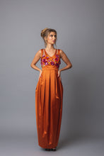 Load image into Gallery viewer, Pleated Embellished Silk Gown
