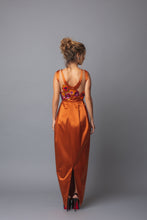 Load image into Gallery viewer, Pleated Embellished Silk Gown
